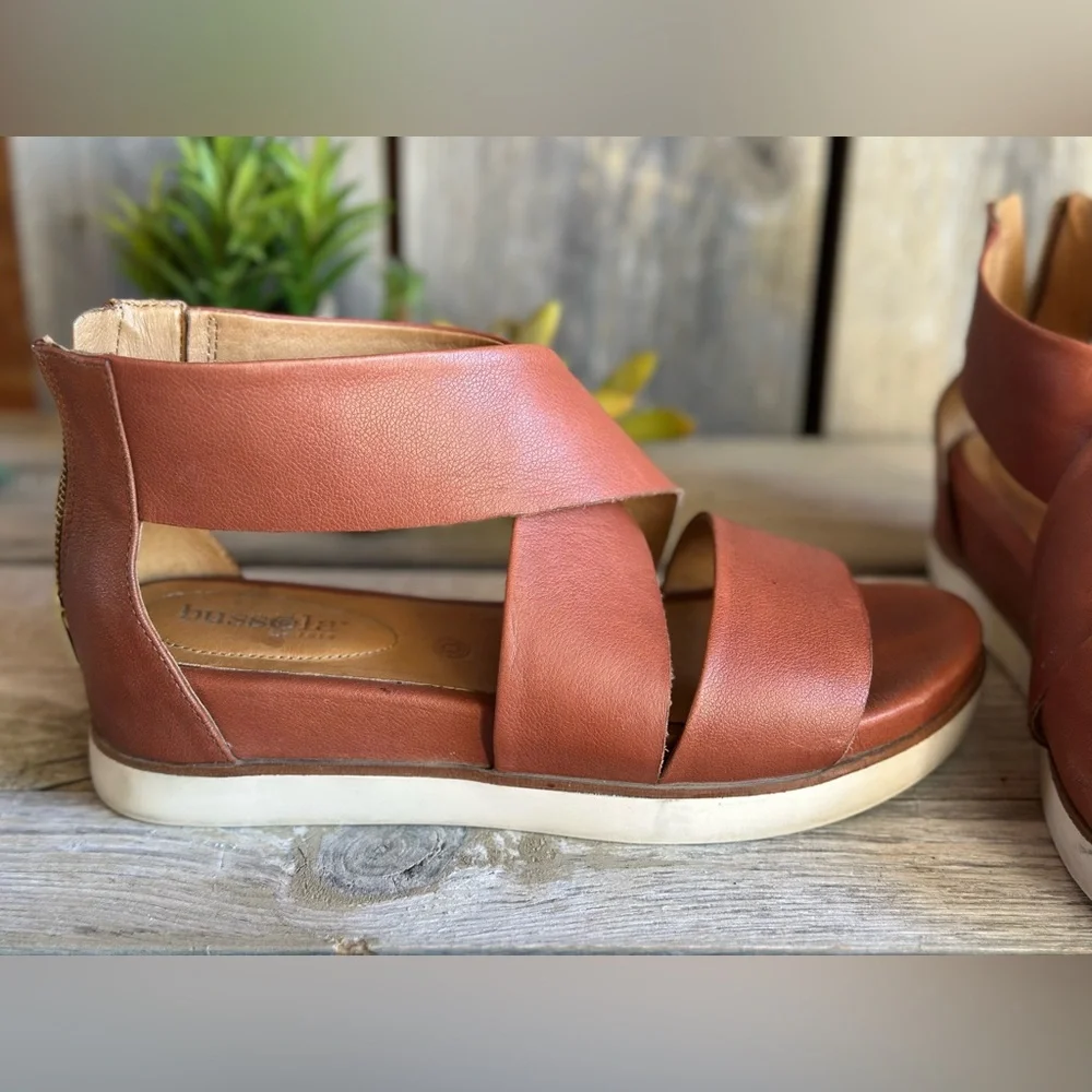 Women's Bussola Tan Leather Sandals Size 39 - Picture 4 of 8